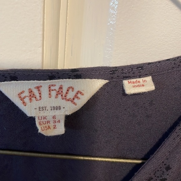 Fat Face dark charcoal gray bluish with a black design Jumpsuit Size 2 - Picture 3 of 16